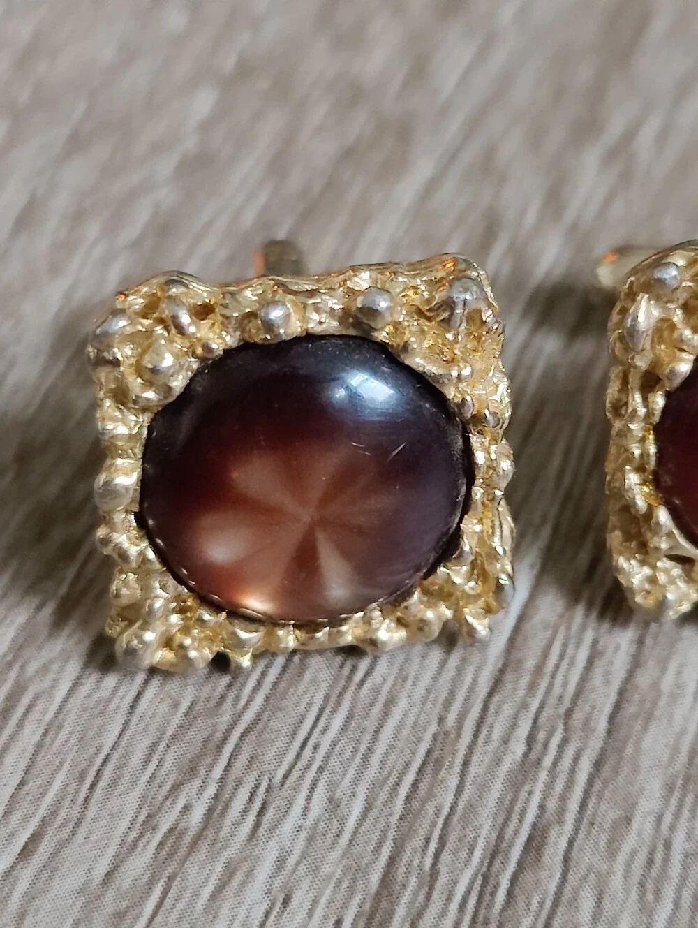 Vintage Brown Moon Glow Cufflinks